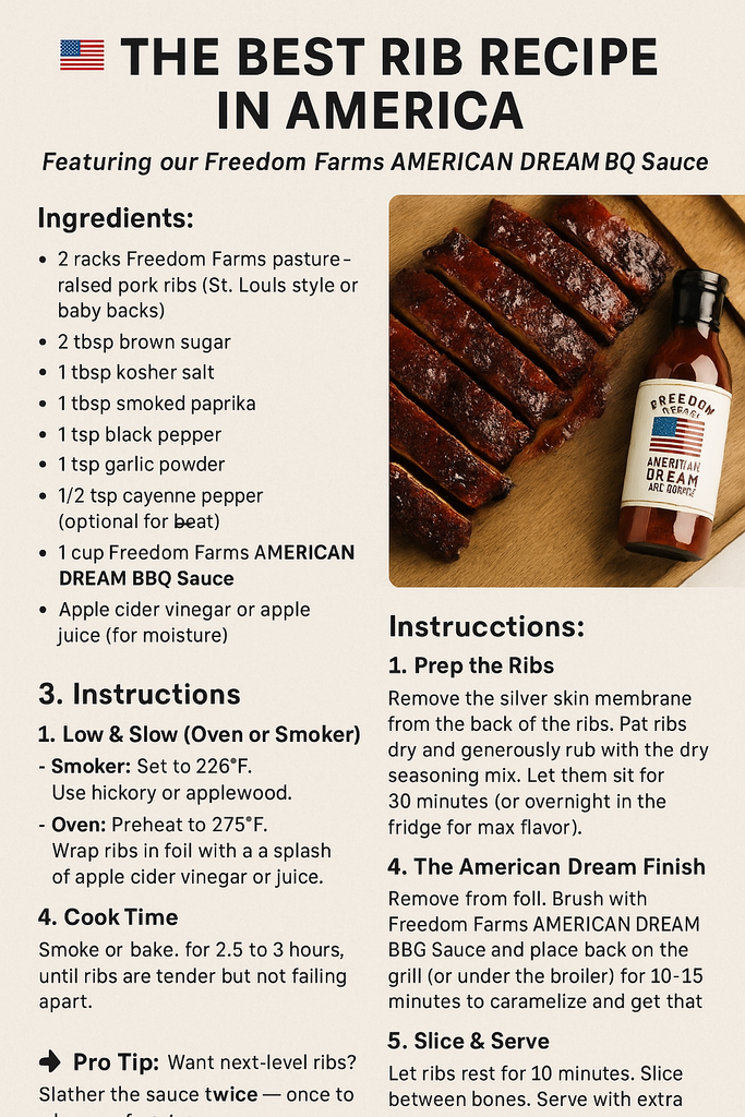 🇺🇸 THE BEST RIB RECIPE IN AMERICA – Freedom Farms, Greene, NY