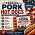 Premium Pork Hot Dogs (10lbs)